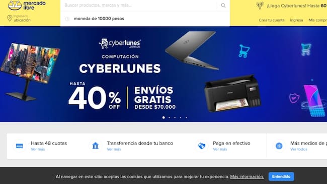 Mercado Libre, venta de productos por internet