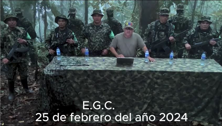 Autodefensas Gaitanistas de Colombia- pantallazo video AGC