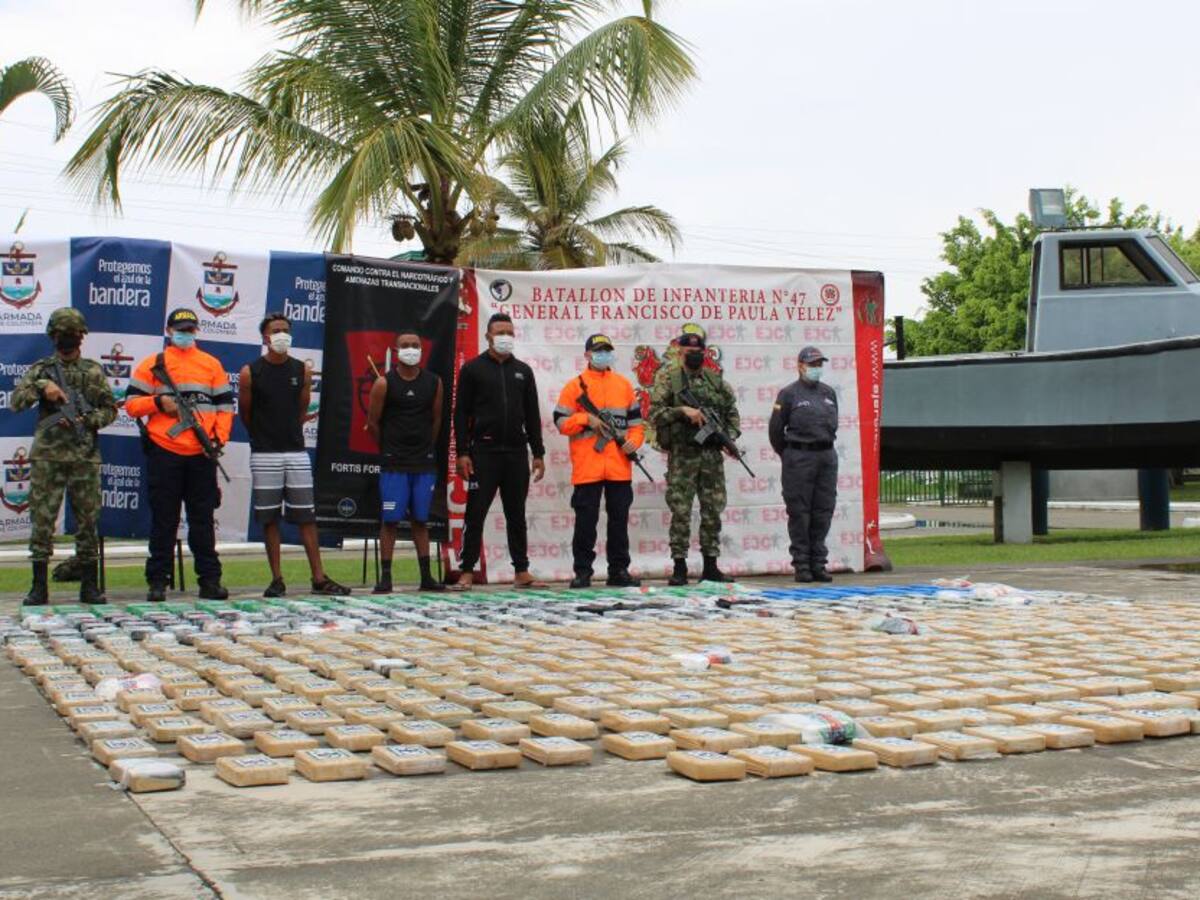 Incautan 2.4 toneladas de cocaína en Antioquia y Córdoba