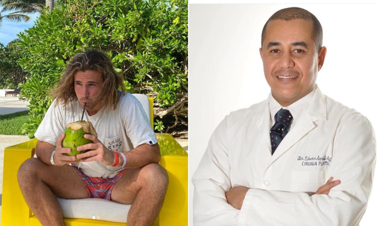 Daniel Sancho, ciudadano español, y el cirujano Edwin Arrieta. Foto: Instagram danisanchobanus y Twitter