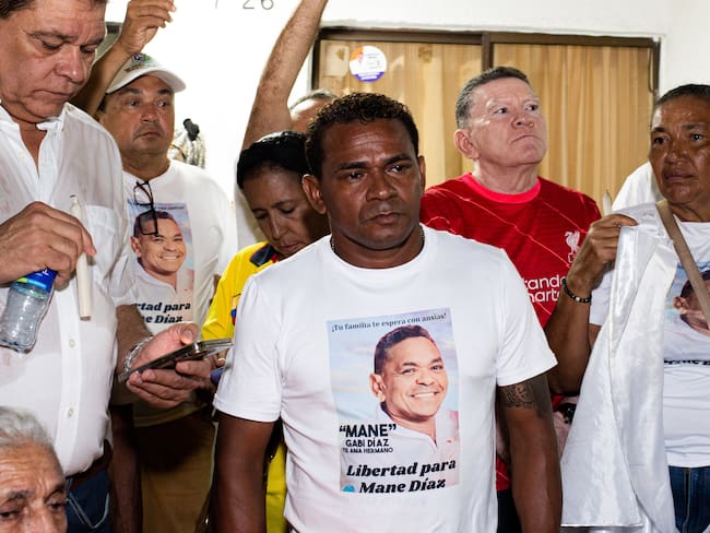 Marchas por la liberación del padre de Luis Díaz. Foto: EFE
