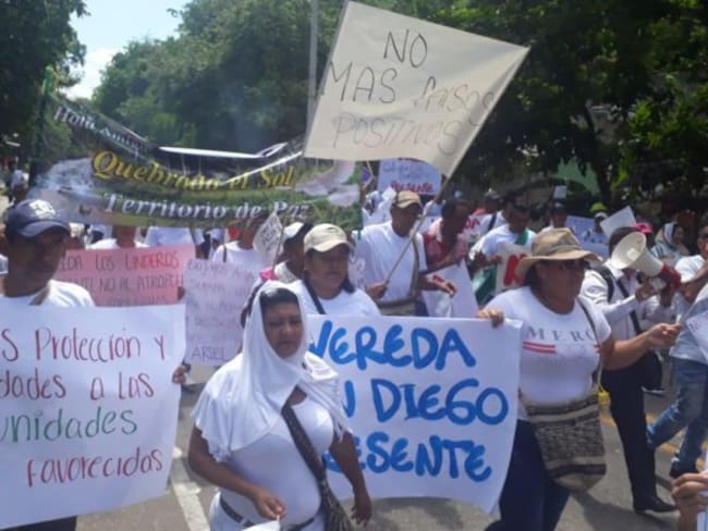 En zona rural de Santa Marta protestan por abandono del Estado