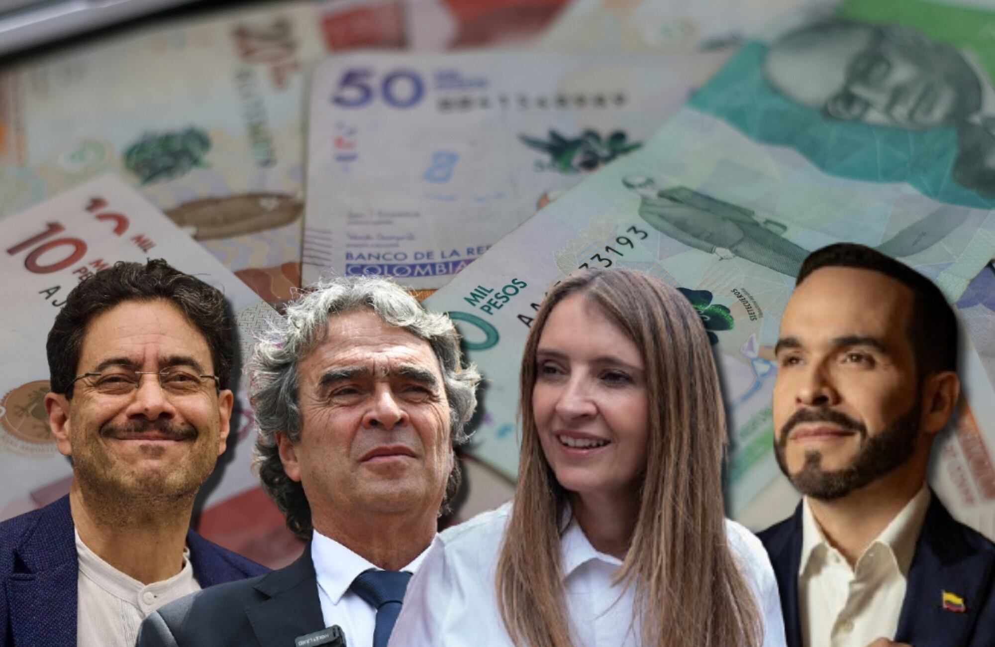 Iván Cepeda, Abelardo de la Espriella, Paloma Valencia, Sergio Fajardo. Fotos: (Photo by: Isabella Bobadilla/Long Visual Press/Universal Images Group via Getty Images) / (Colprensa-Campaña De La Espriella) / (Photo by Leonardo Castañeda/Getty Images/Getty Images) / (Photo by: Andres Lozano/Long Visual Press/Universal Images Group via Getty Images)