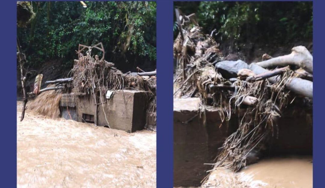 Dificultades en las bocatomas de conducción de agua en Villamaría