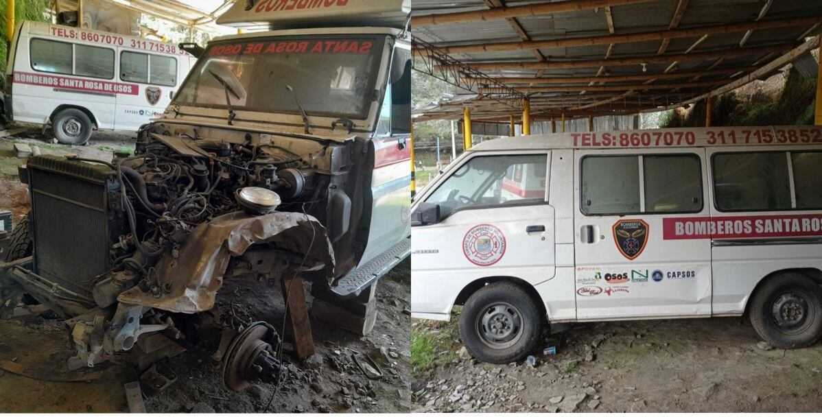 Bomberos de Santa Rosa de Osos se quedaron sin carros para el trasporte de pacientes rurales/ Foto: Cortesía