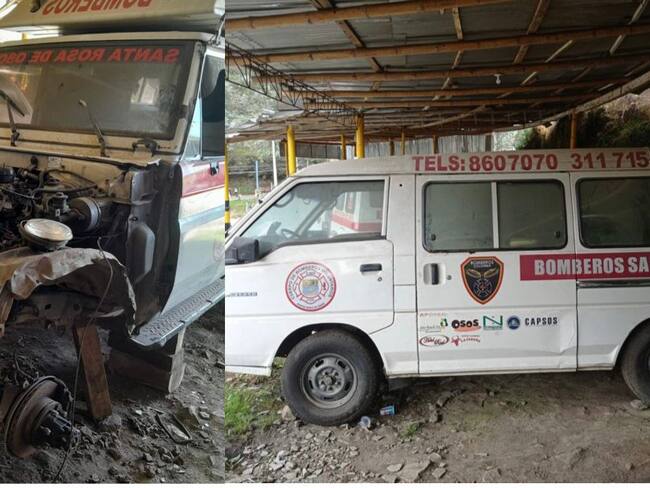 Bomberos de Santa Rosa de Osos se quedaron sin carros para el trasporte de pacientes rurales/ Foto: Cortesía