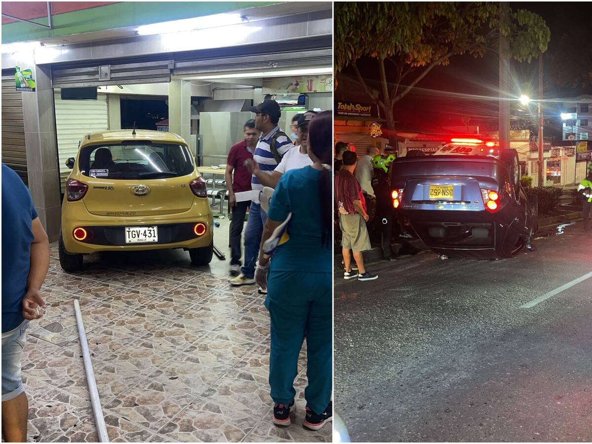 Fuerte accidente de tránsito en la avenida Guabinal con calle 73 en Ibagué