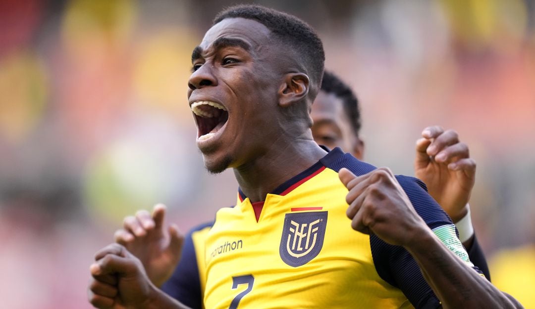 Felix Torres, autor del gol que abrió el marcador entre Ecuador y Paraguay