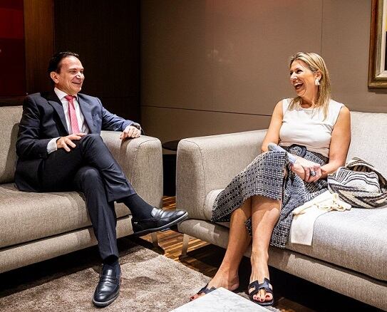 Visita reina Países Bajos - presidente Bancolombia