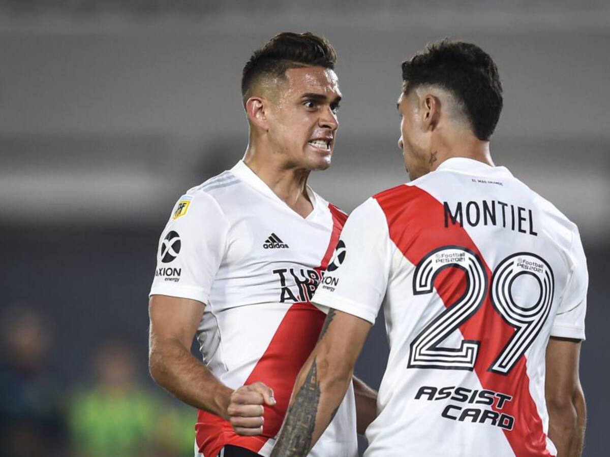 Santos Borré anota su primer gol con River en la Liga Argentina del 2021