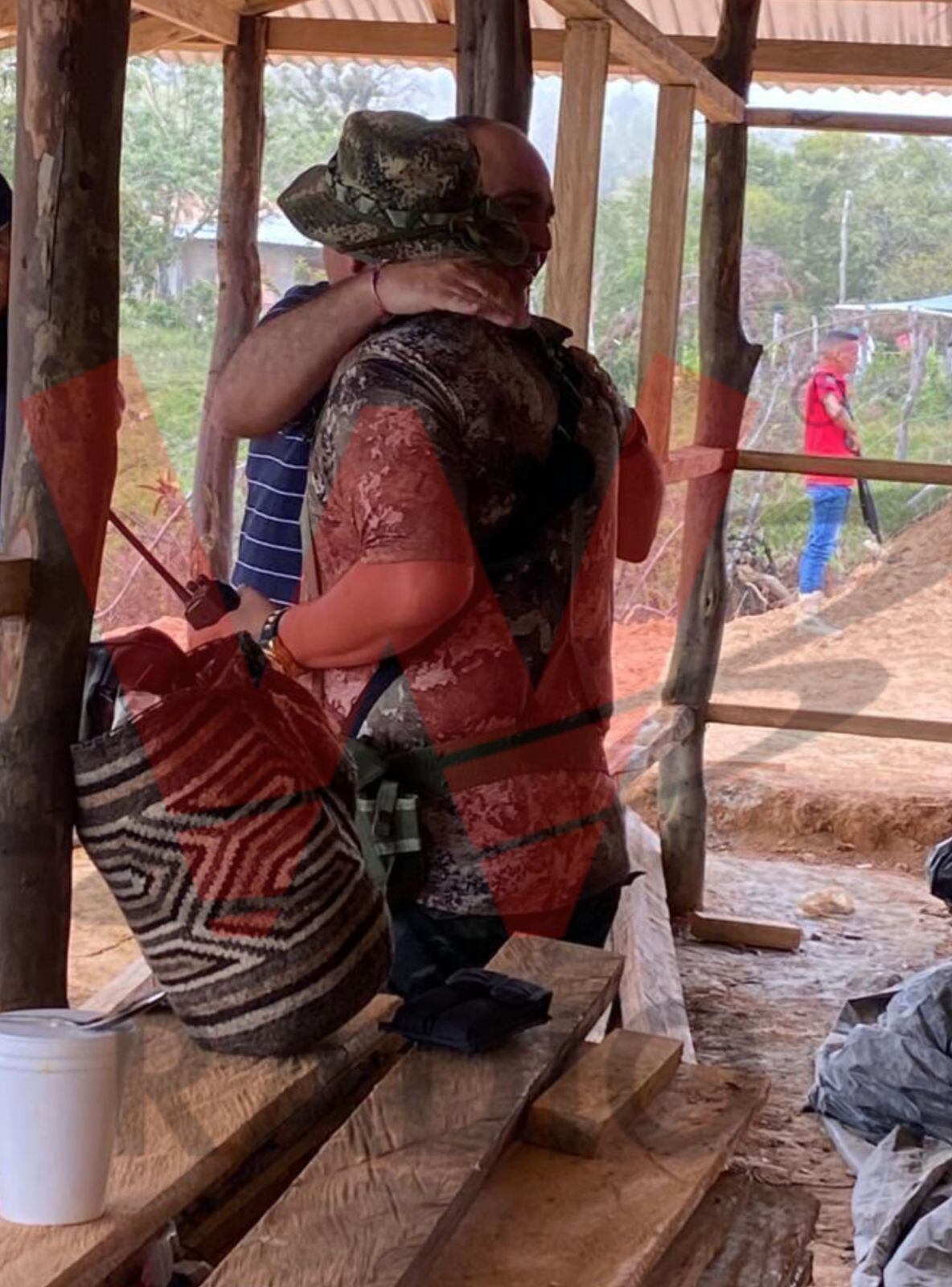 Carlos Pinedo y alias 'Camilo'. Foto: Proporcionada por José David Rodríguez