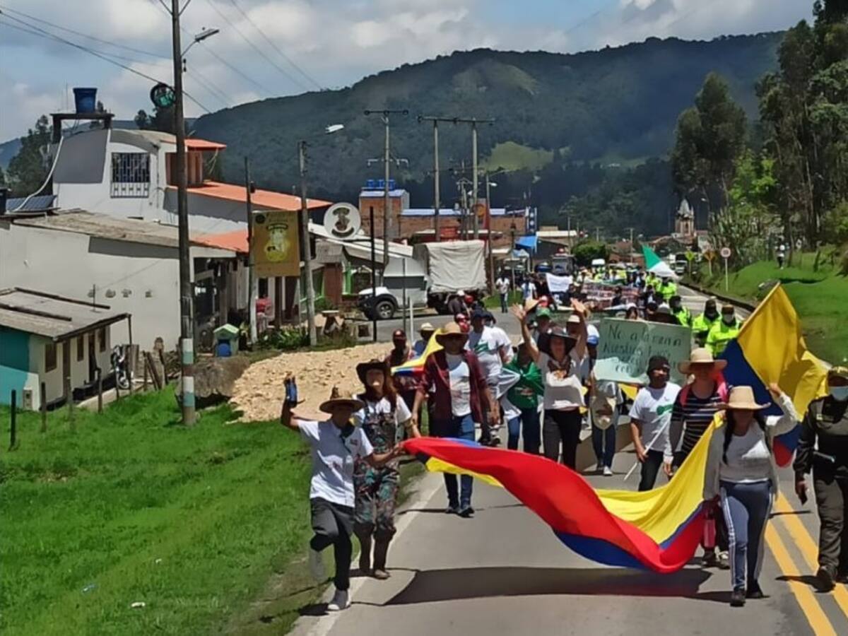 Comunidades de Arcabuco se oponen a la apertura de cantera La Esperanza