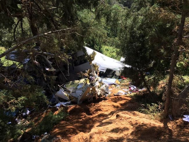 Avioneta accidentada en el sur de Medellín 