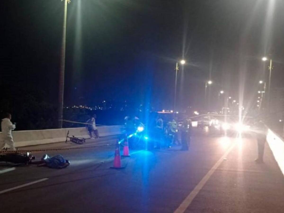 Murió motociclista en accidente de tránsito en el viaducto de Cartagena