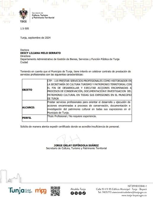 En el requerimiento del perfil, no se relacionó que tuviera experiencia