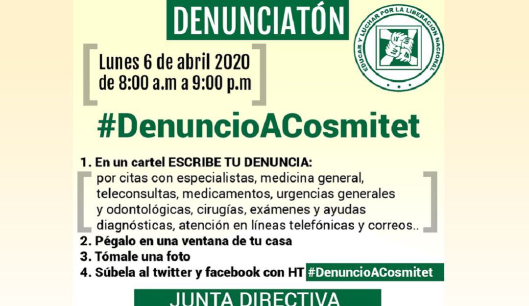 Convocatoria a la Denunciatón #DenuncioACosmitet