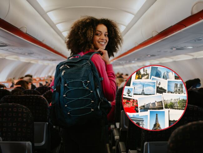 Destinos internacionales más baratos para viajar desde Colombia // Mujer viajando / postales // Getty Images