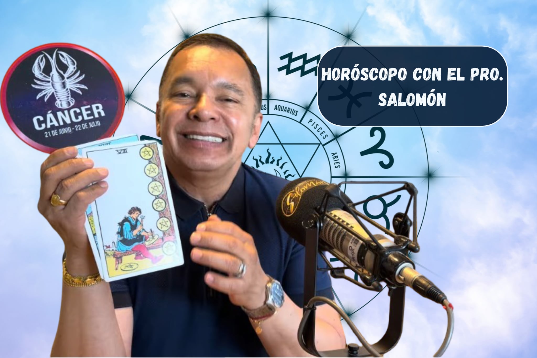 Él es el profesor Salomón, experto en la lectura del Horóscopo y el Tarot (Crédito: Profesor Salomón) // imagen del horóscopo tomada de Getty Imagenes (Crédito: sarayut Thaneerat)