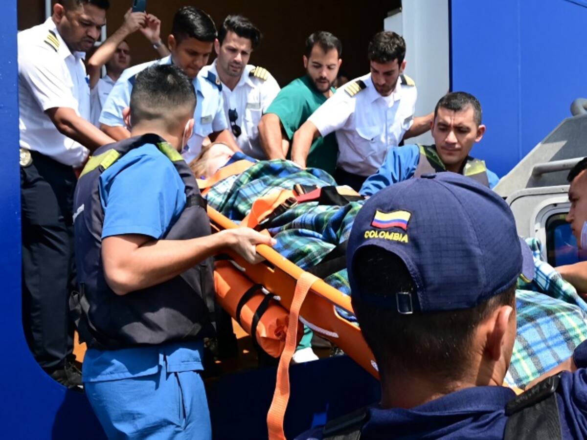 Armada evacuó de un crucero a dos extranjeras con urgencia médica en Cartagena
