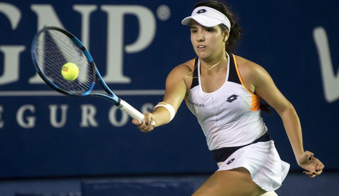 Camila Osorio, tenista colombiana, durante la final del Abierto de Monterrey.