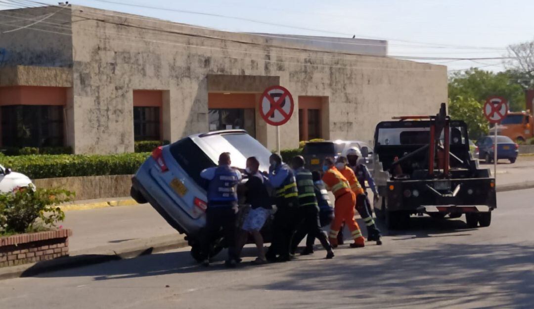 El accidente se registró a la altura de la Sociedad Portuaria
