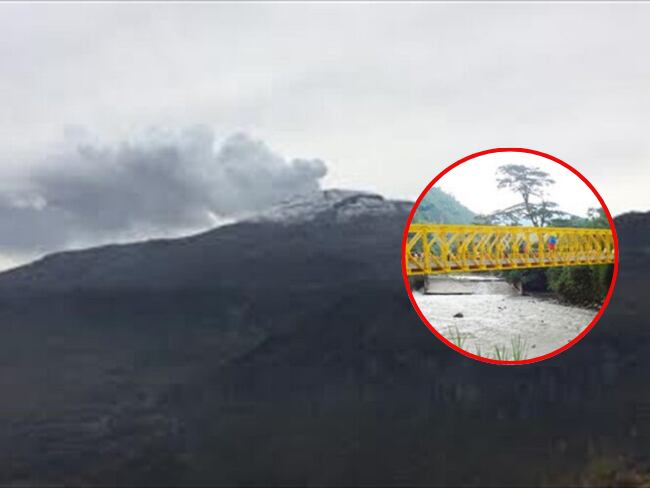 Foto Nevado del Ruiz: W Radio y río Chinchiná: Caracol Radio.