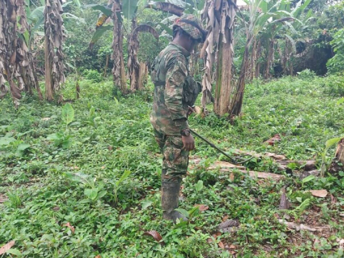 El ejército destruyó dos artefactos explosivos en un resguardo indígena