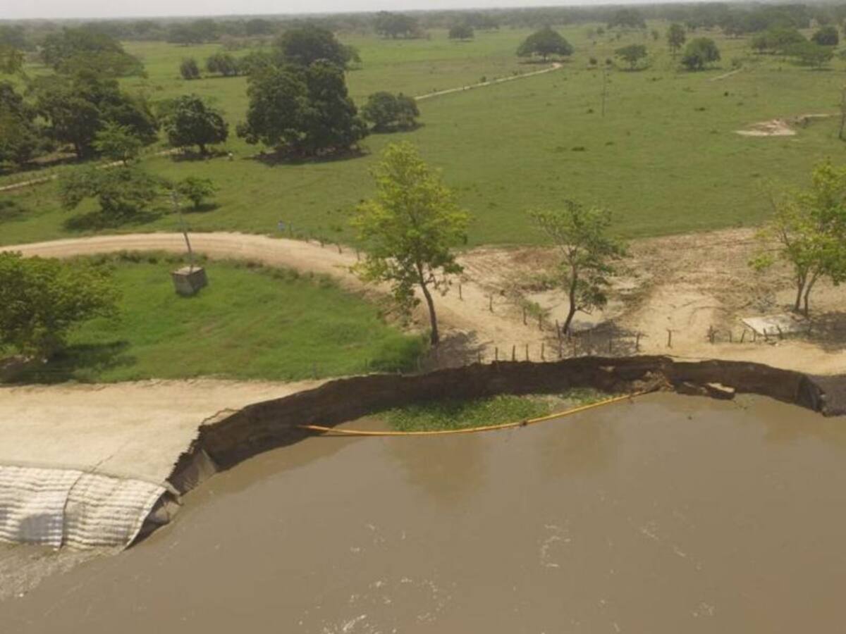 Proponen construir dique para reforzar zona erosionada en Salamina-El Piñón
