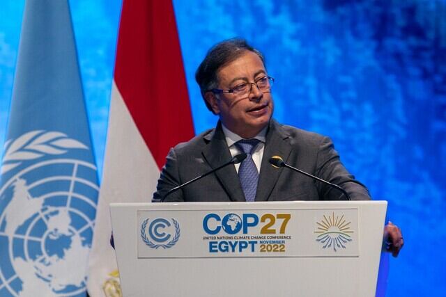 Presidente Gustavo Petro ante la Cumbre COP27 en Egipto / Foto: Colprensa