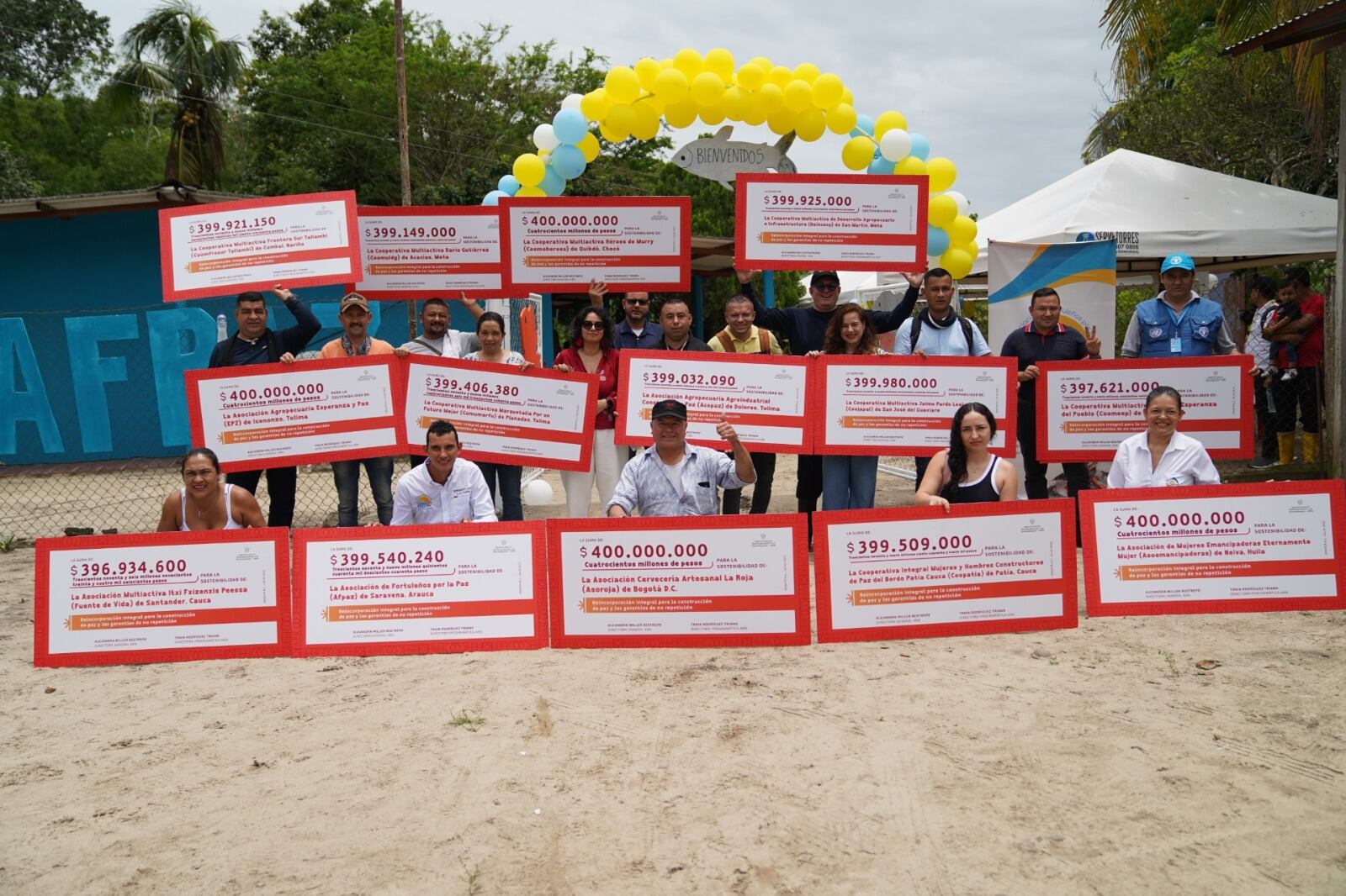 Apoyo económico para los firmantes de paz