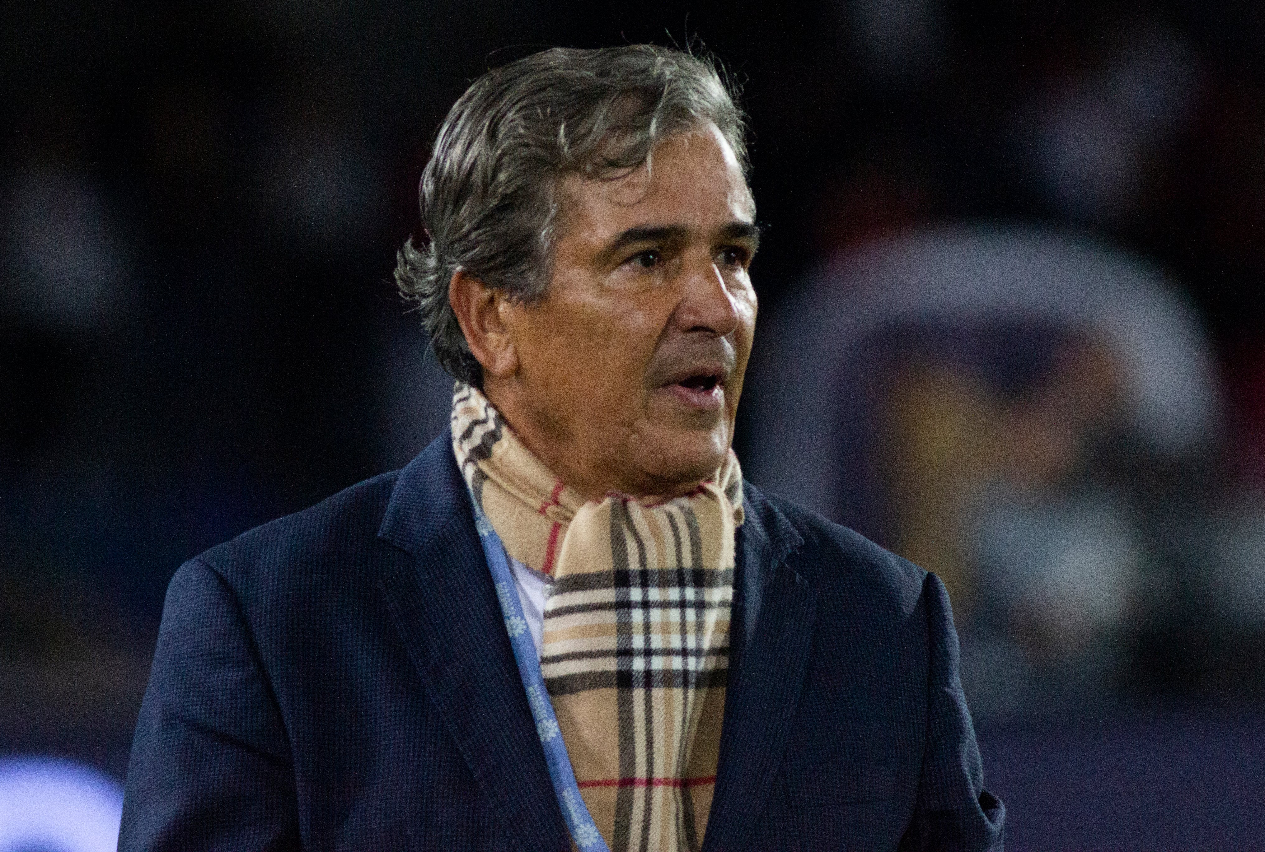 Millonarios coach, Jorge Luis Pinto during a match between Millonarios and America de Cali as part of Liga Aguila II 2019 at Estadio El Campin on October 12, 2019 in Bogota, Colombia. (Photo by Daniel Garzon Herazo/NurPhoto via Getty Images)