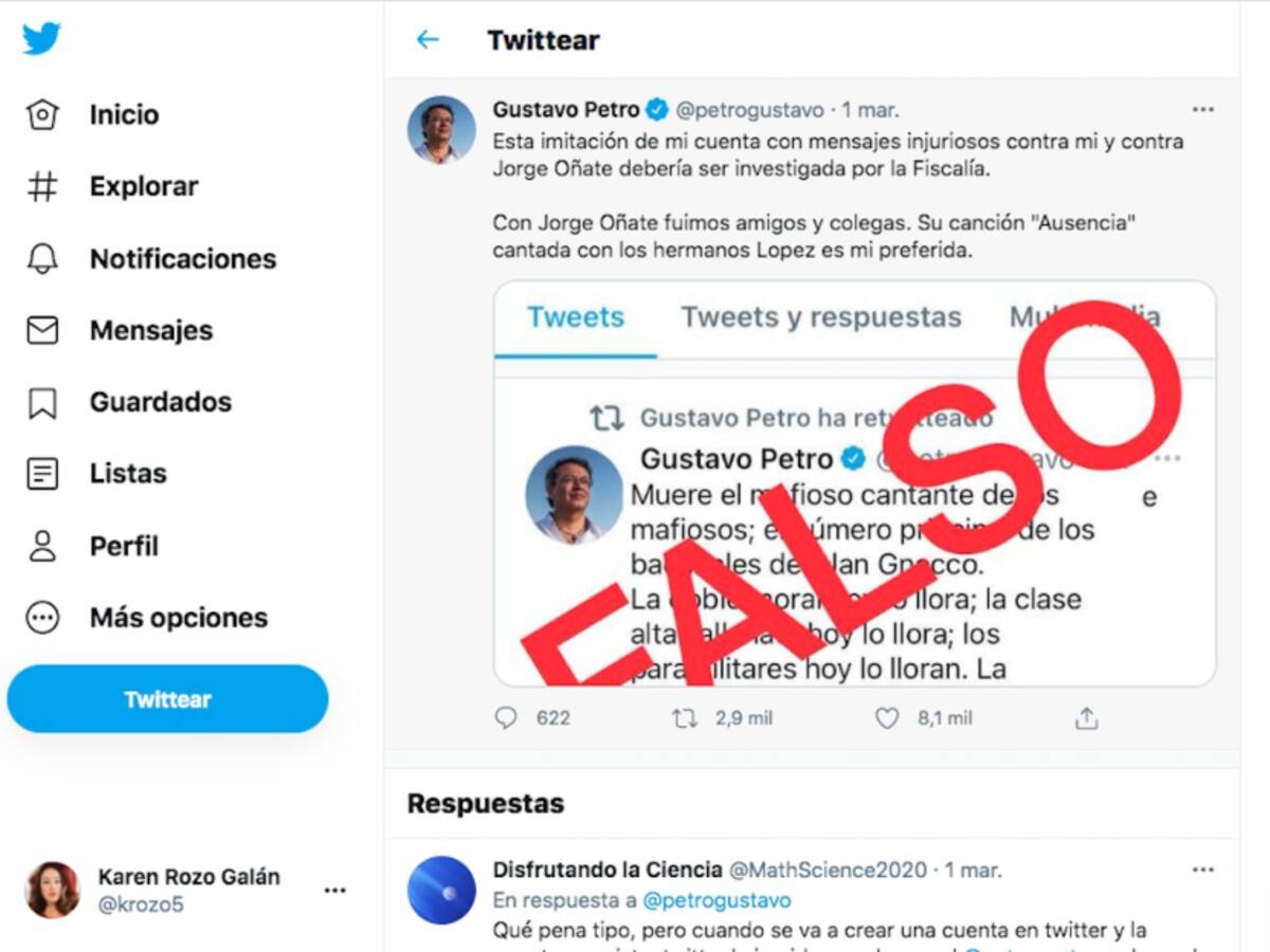 Gustavo Petro desmiente trino despectivo sobre Jorge Oñate