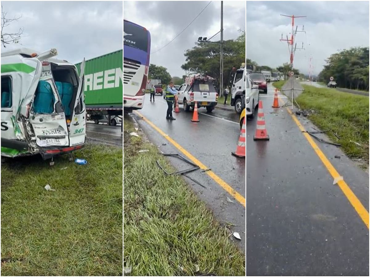 Seis heridos dejó el accidente de dos buses en la variante de Ibagué