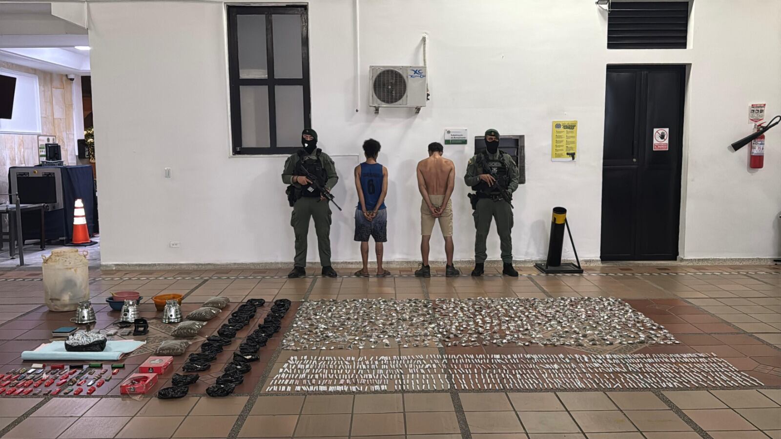 Policía incautó más de 30 mil dosis de droga en Villas de Girardot. Foto: Alcaldía de Bucaramanga.