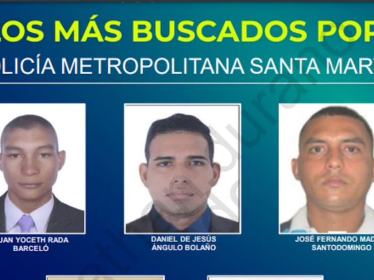 Policía revela nuevo cartel de los más buscados en Santa Marta