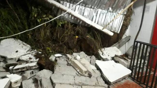 Un talud de tierra generó afectaciones en el oriente de Caldas