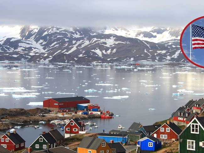 Groenlandia. Bandera de Estados Unidos. Foto: Getty Images.