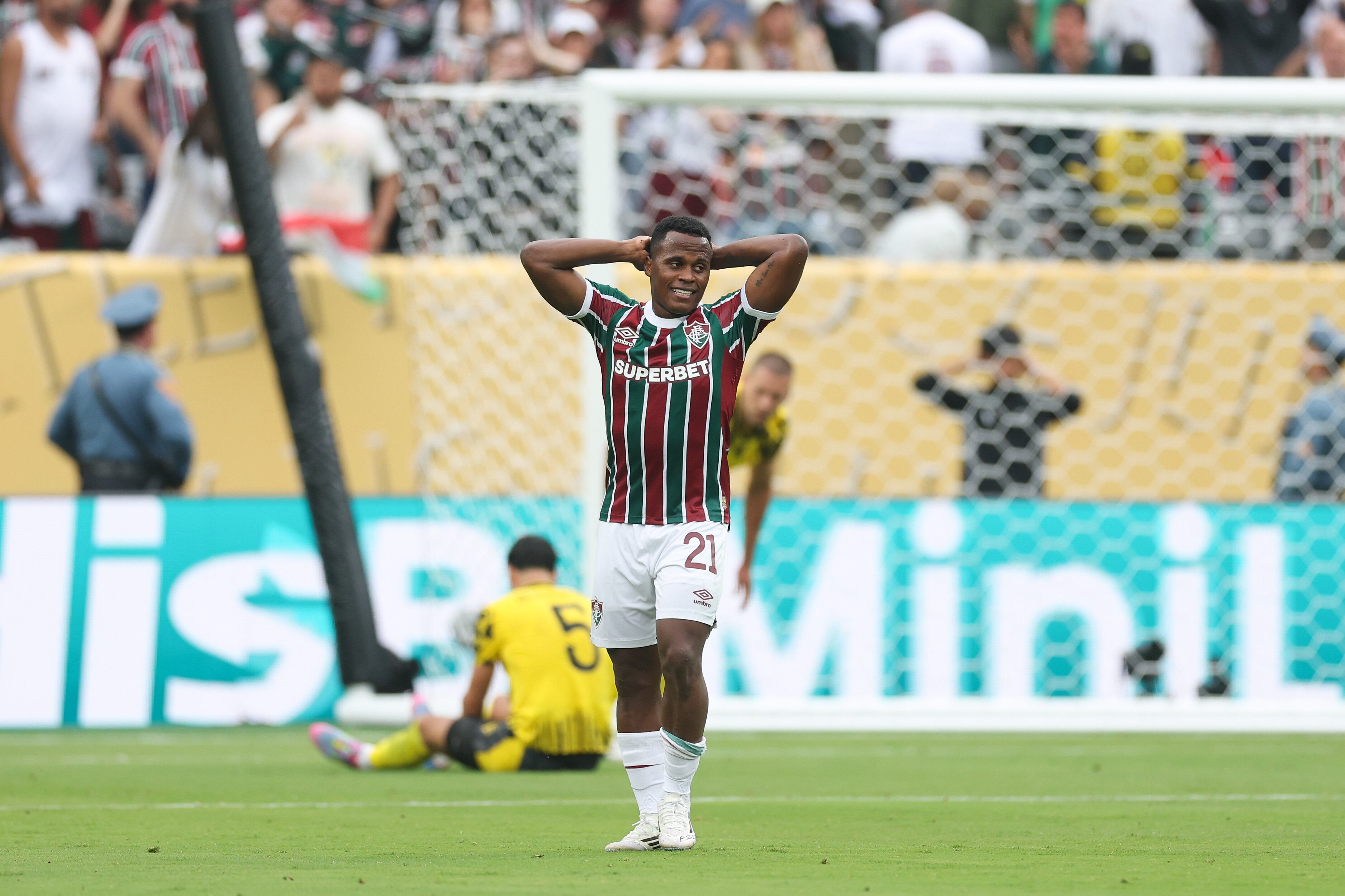 Jhon Arias fue la figura del duelo entre Fluminense FC y Borussia Dortmund en el MetLife Stadium. (Photo by Carl Recine - FIFA/FIFA via Getty Images)