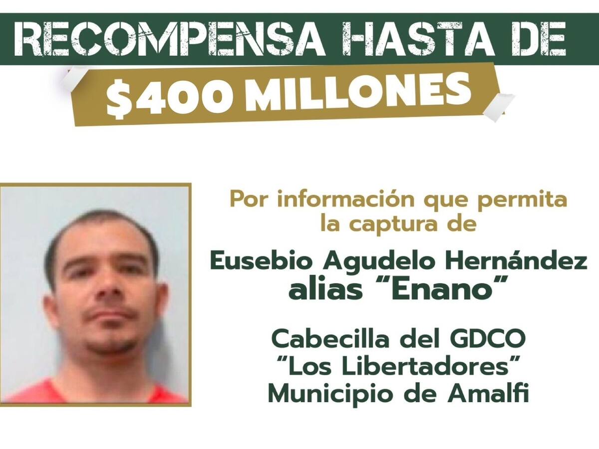 400 millones se pagarán por información que permitió dar con el paradero de “El Enano”
