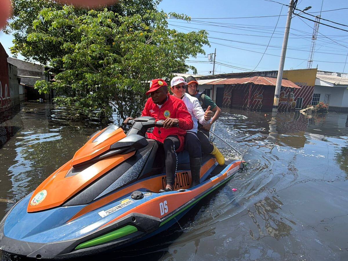 Intensifican rescate de animales en Montería con uso de drones térmicos y jet sky