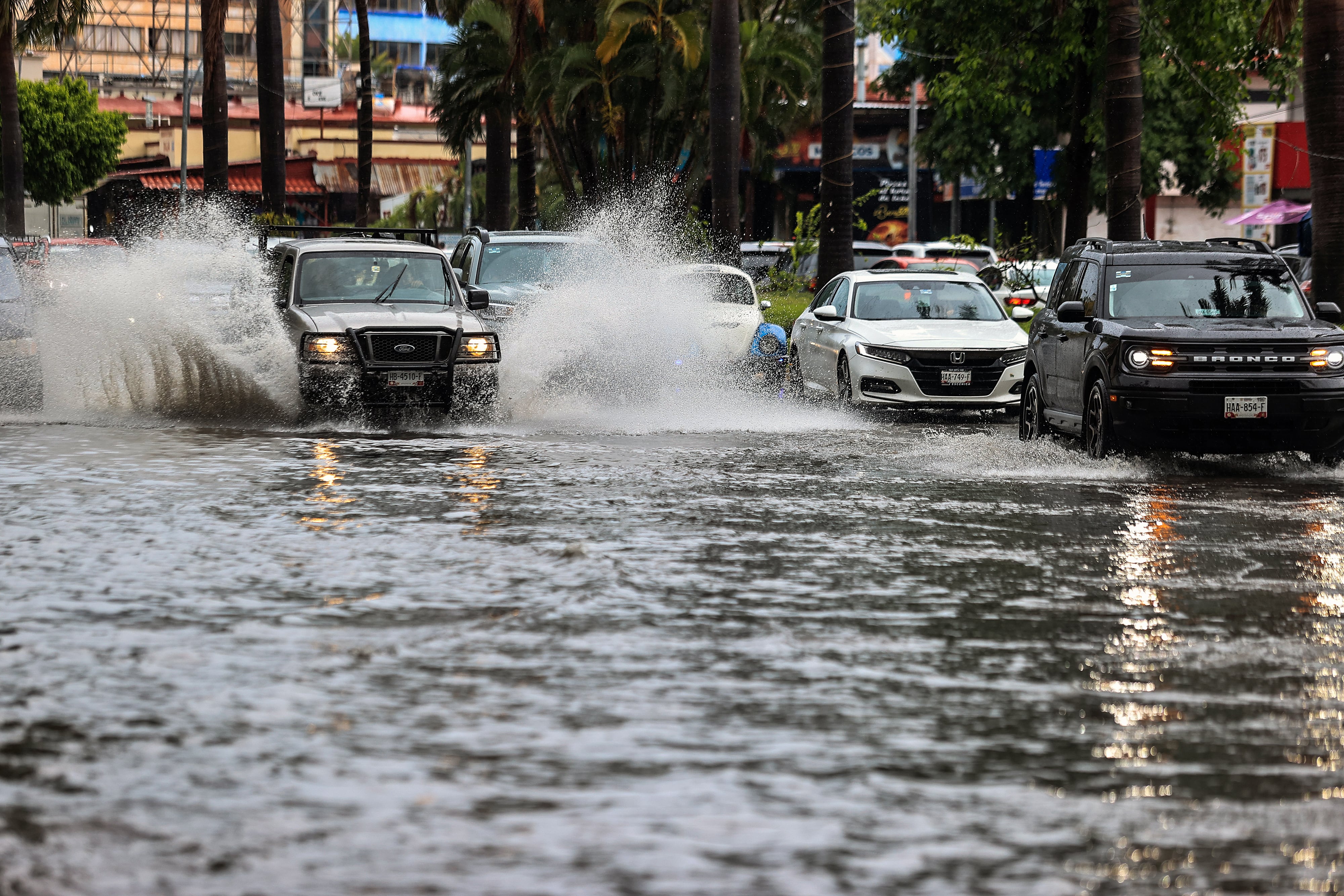 Inundaciones en México tras el paso de un huracán.
EFE/David Guzmán