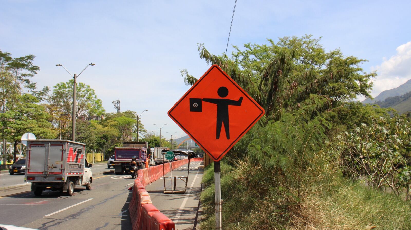 Reducción de velocidad. Foto: Secretaría de Movilidad de Bello.