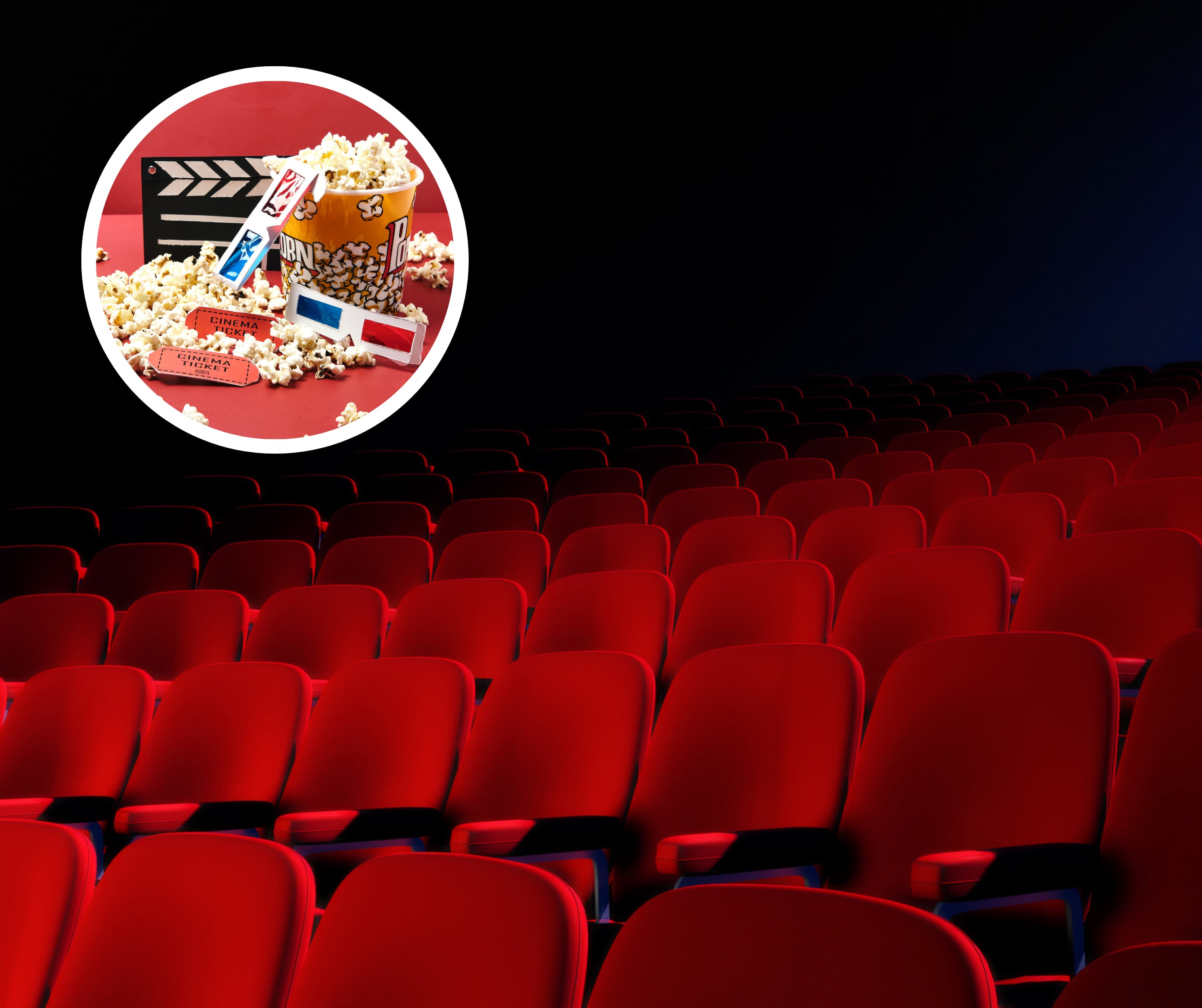 Sala de cine y palomitas de maiz (Foto vía Getty Images)