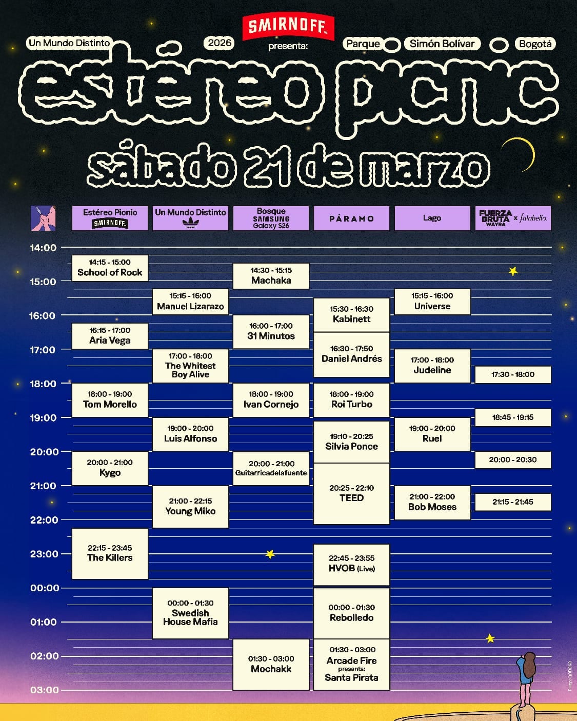 Festival Estéreo Picnic 2026: Este es el horario en que se presentará Deftones, The Killers y más