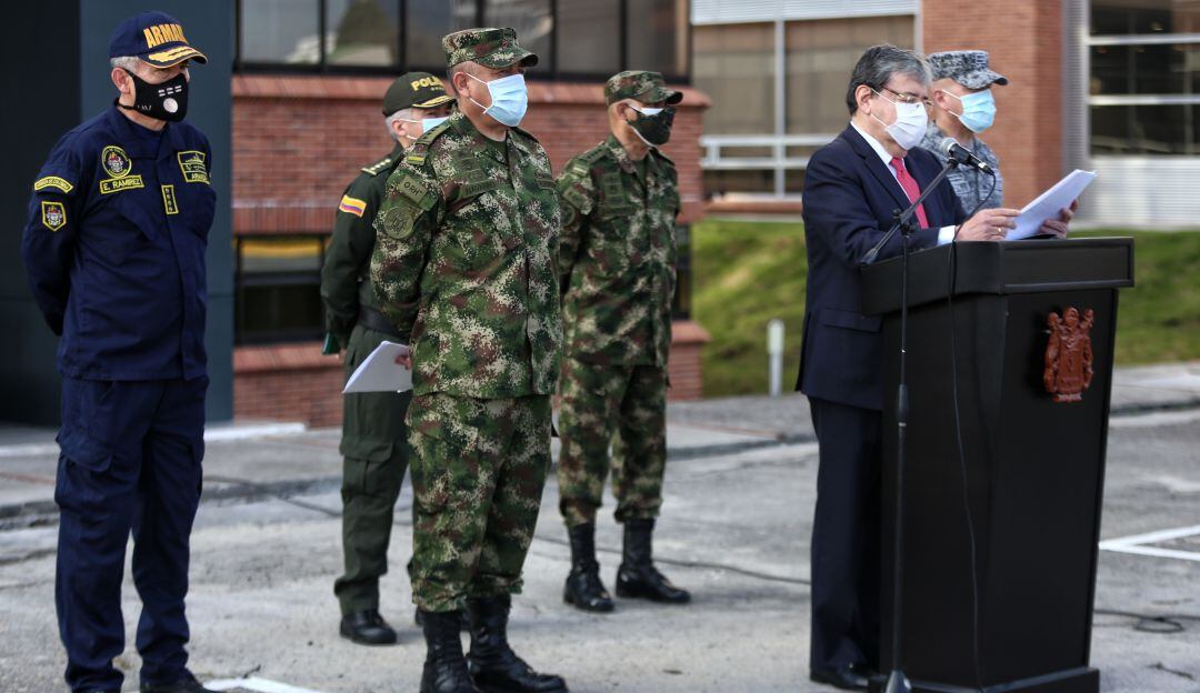 Rueda de prensa del 24 de agosto de 2020 del Ministro de Defensa, Carlos Holmes Trujillo, sobre la situación de orden público en el país.
