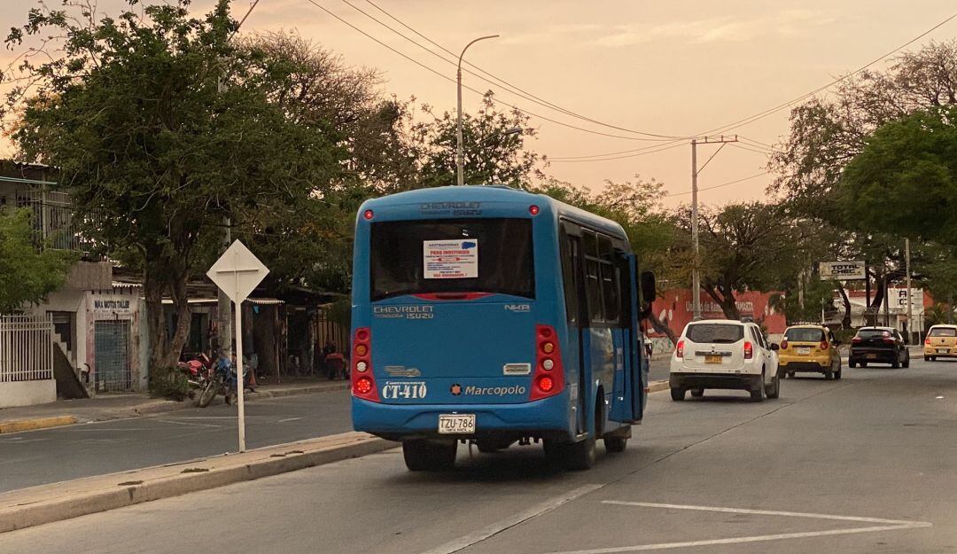 Paro de transporte público en Santa Marta