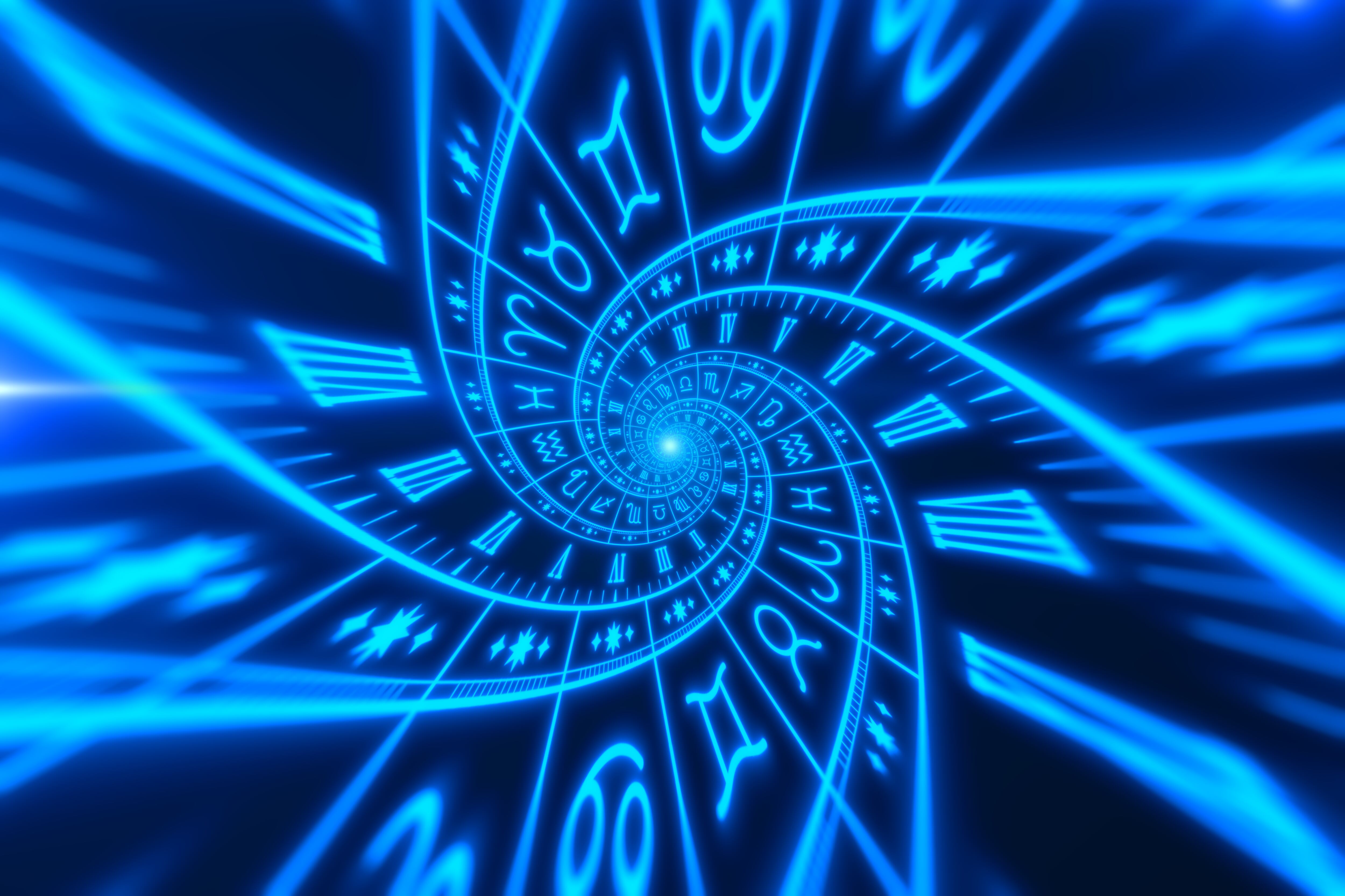 Signos zodiacales en un espiral en el espacio (Getty Images)