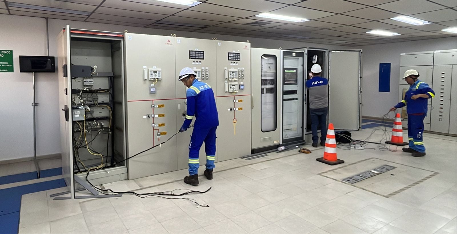 Trabajos en subestación. Foto: Air-e Intervenida.