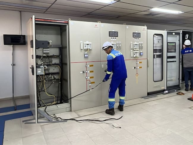 Trabajos en subestación. Foto: Air-e Intervenida.