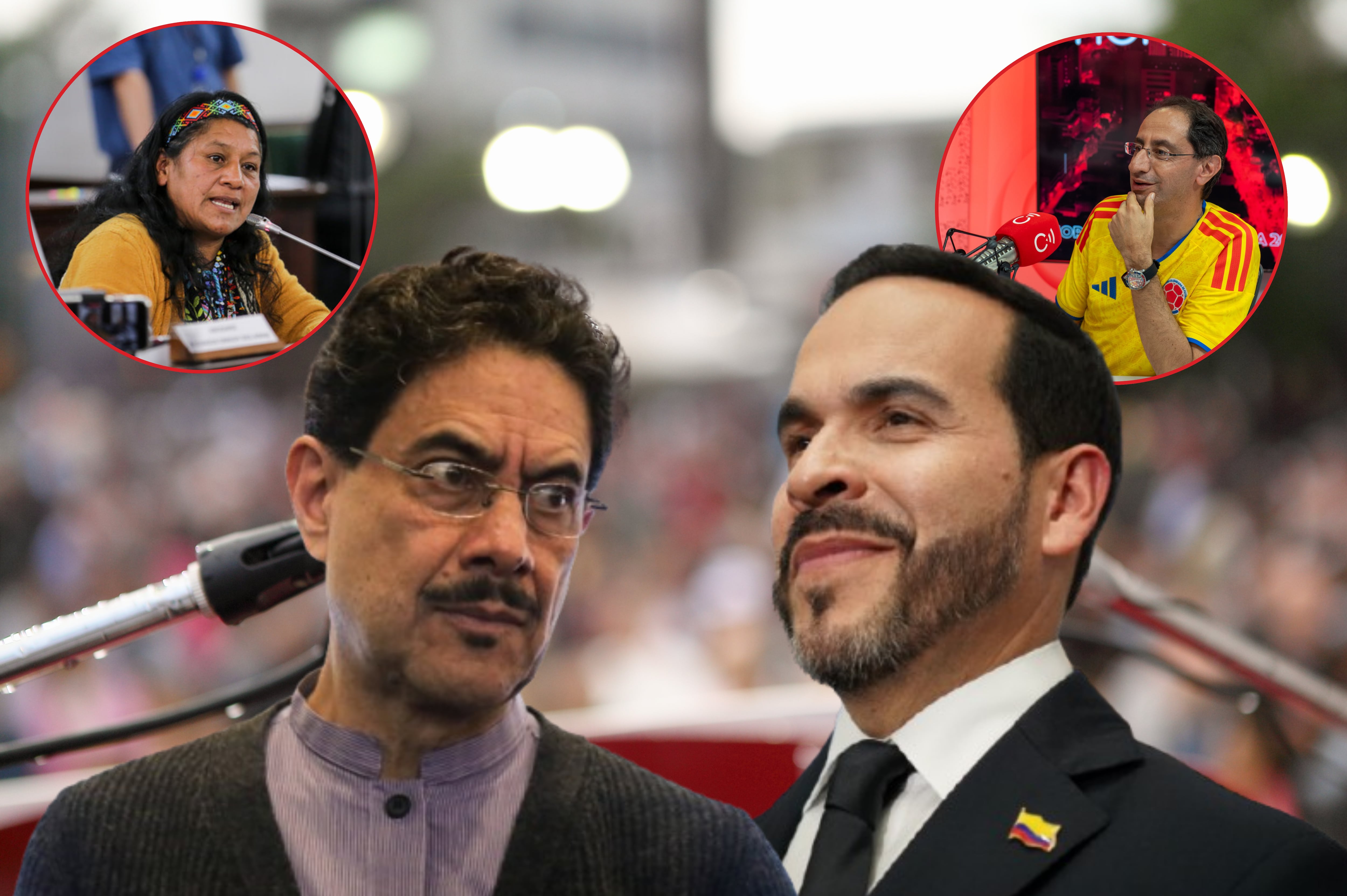 Imagen de referencia. Punto de debate - Abelardo de la Espriella - Iván Cepeda: Getty Images / Aida Quilcué: Redes sociales / Jose Manuel Restrepo: Caracol Radio.